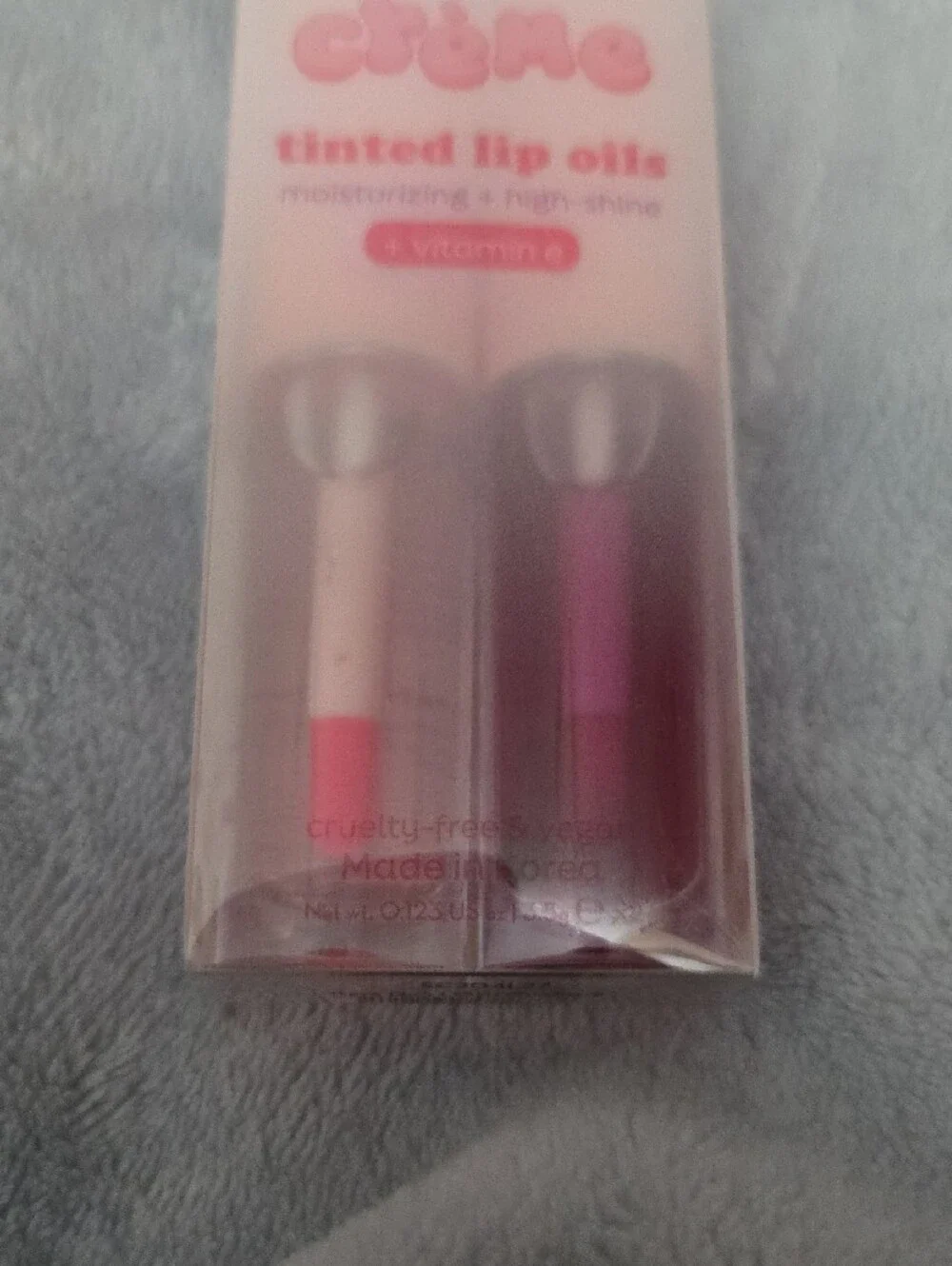 Tinted Lip Oils Duo — Pink & Purple Hydrating Gloss Set NWOT